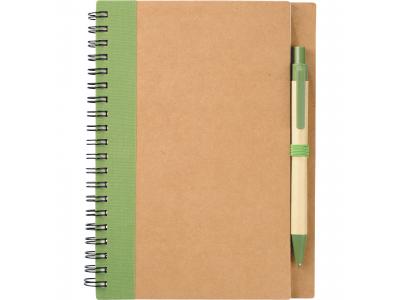 Promotional Giveaway Office | The Eco Spiral Notebook & Pen Green