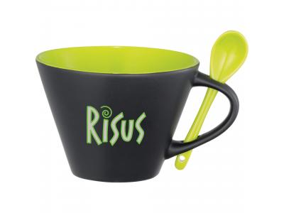 Promotional Giveaway Drinkware | Rancho 16-Oz. Mug With Spoon