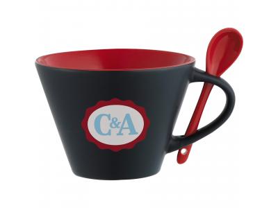 Promotional Giveaway Drinkware | Rancho 16-Oz. Mug With Spoon