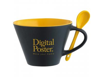 Promotional Giveaway Drinkware | Rancho 16-Oz. Mug With Spoon