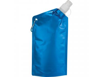 Promotional Giveaway Drinkware | Cabo 20-Oz. Water Bag With Carabiner Metal Blue