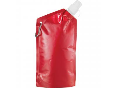 Promotional Giveaway Drinkware | Cabo 20-Oz. Water Bag With Carabiner Metal Red