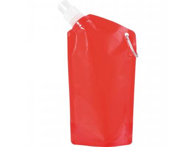 Promotional Giveaway Drinkware | Cabo 20-Oz. Water Bag With Carabiner Trans Red