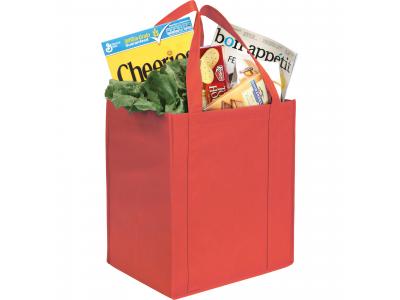 Promotional Giveaway Bags | The Hercules Grocery Tote Red