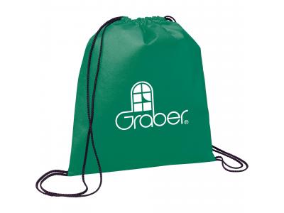 Promotional Giveaway Bags | The Evergreen Drawstring Cinch Backpack Green