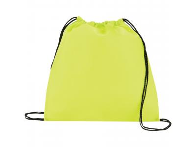 Promotional Giveaway Bags | The Evergreen Drawstring Cinch Backpack Process Lime