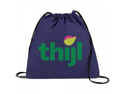 Promotional Giveaway Bags | The Evergreen Drawstring Cinch Backpack Navy Blue 