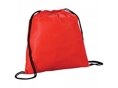 Promotional Giveaway Bags | The Evergreen Drawstring Cinch Backpack Red