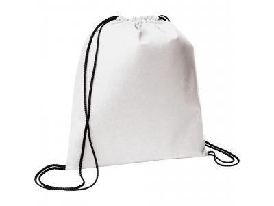 Promotional Giveaway Bags | The Evergreen Drawstring Cinch Backpack White 