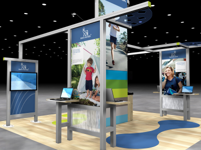 VK-5077 Visionary Island Display | Trade Show Displays