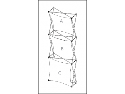 Pop Up Table Top Display | XSNAP 1x3 schematic