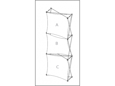 Pop Up Table Top Display | XSNAP 1x3 schematic