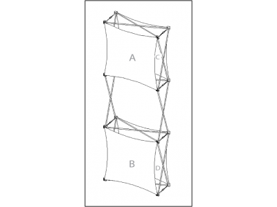 Pop Up Table Top Display | XSNAP 1x3 schematic