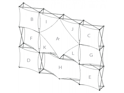 Pop Up Trade Show Display | Xpressions XSNAP Schematic