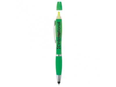 Promotional Giveaway Writing Insruments | Nash Pen-Stylus-Highlighter - Crystal