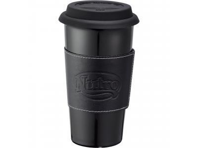 Promotional Giveaway Drinkware | Mega Double-Wall Ceramic Tumbler With Wrap 15oz