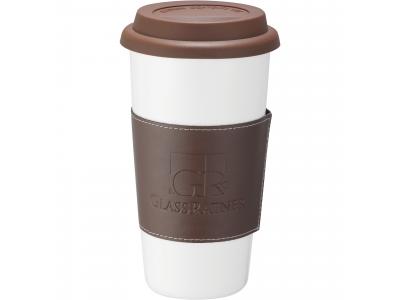 Promotional Giveaway Drinkware | Mega Double-Wall Ceramic Tumbler With Wrap 15oz