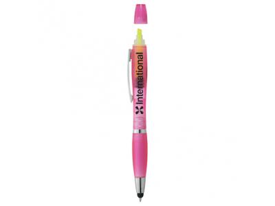 Promotional Giveaway Writing Insruments | Nash Pen-Stylus-Highlighter - Crystal