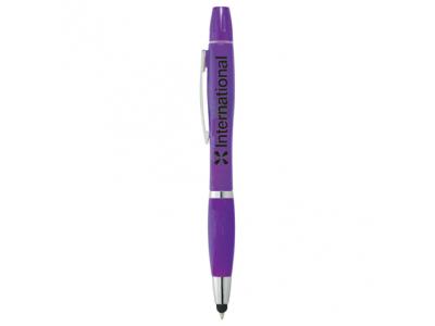 Promotional Giveaway Writing Insruments | Nash Pen-Stylus-Highlighter - Crystal