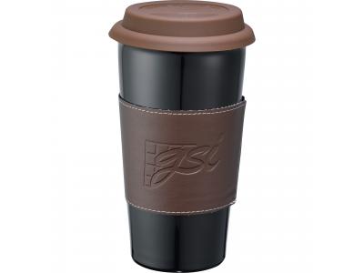 Promotional Giveaway Drinkware | Mega Double-Wall Ceramic Tumbler With Wrap 15oz