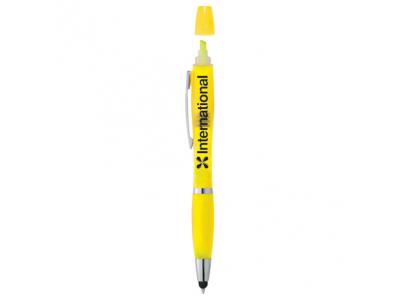 Promotional Giveaway Writing Insruments | Nash Pen-Stylus-Highlighter - Crystal