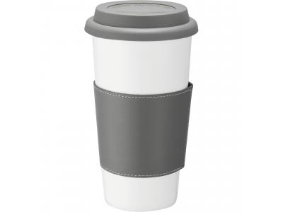 Promotional Giveaway Drinkware | Mega Double-Wall Ceramic Tumbler With Wrap 15oz