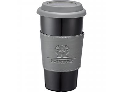 Promotional Giveaway Drinkware | Mega Double-Wall Ceramic Tumbler With Wrap 15oz