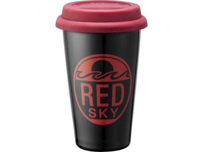 Promotional Giveaway Drinkware | Double-Wall Ceramic Tumbler 11oz