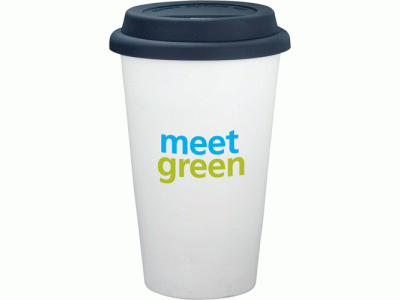 Promotional Giveaway Drinkware | Double-Wall Ceramic Tumbler 11oz