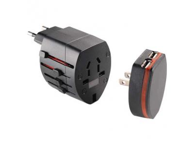 Promotional Giveaway Gifts & Kits | World Travel Adapter with USB Ports