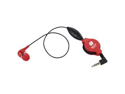 Promotional Giveaway Technology | Retractable Ear bud with Mic