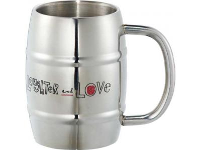 Promotional Giveaway Drinkware | Growl Stainless Barrel Mug 14oz