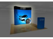 Pop up Displays | VBurst 8' Kit Curved BACKLIT 10'x10' space