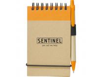 Promotional Giveaway Office | The Recycled Jotter & Pen Natural with Orange Trim