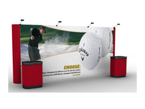 20' Straight Pop Up Displays w/Photo Murals | Pop Up Display