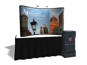  8 Ft Table Top w/All Photo Murals | Trade Show Displays by ShopForExhibits