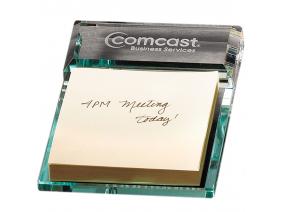 Promotional Giveaway Notes & Office Accessories | Atrium Glass Message PadHolder