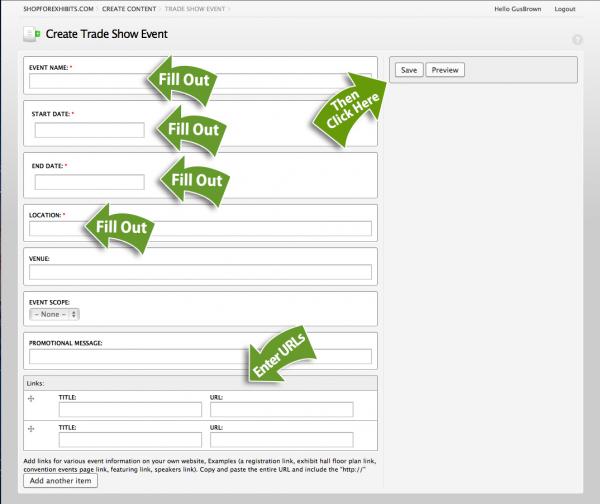 trade show and event calendar setup step 5